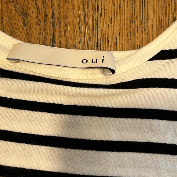 Oui Black & White Striped Tank Top - Size 4 - Picture 2 of 9